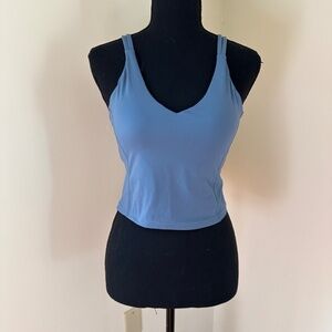*QUEENIEKE* Blue V-Neck Athletic Crop Top Size Medium